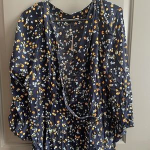 NWT floral LOFT wrap blouse
